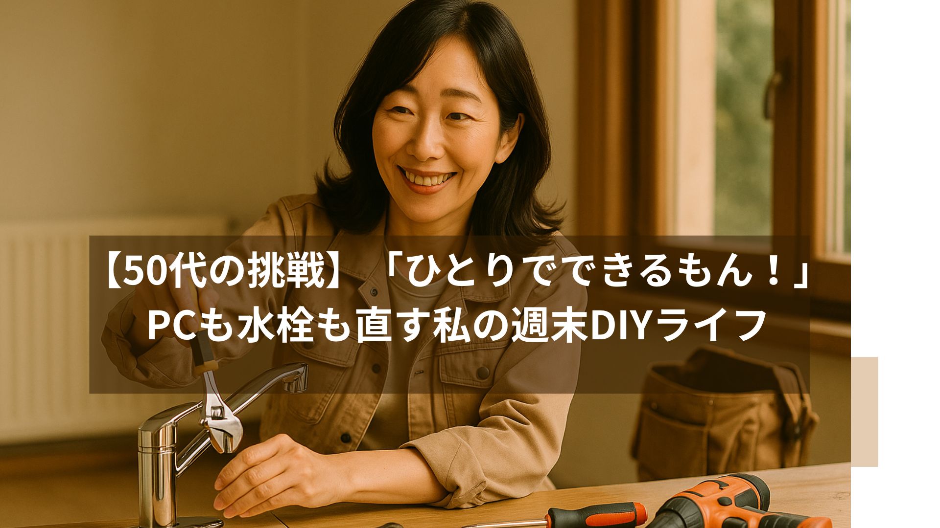 50代女性が自分でDIYで水栓を交換する
